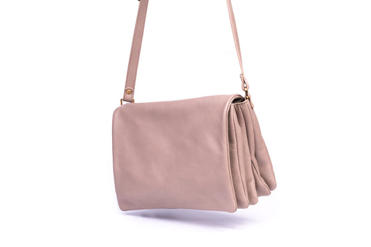 Dolce & Gabbana Sicily 58 Large Shoulder Bag Dusty Rose Pink Leather